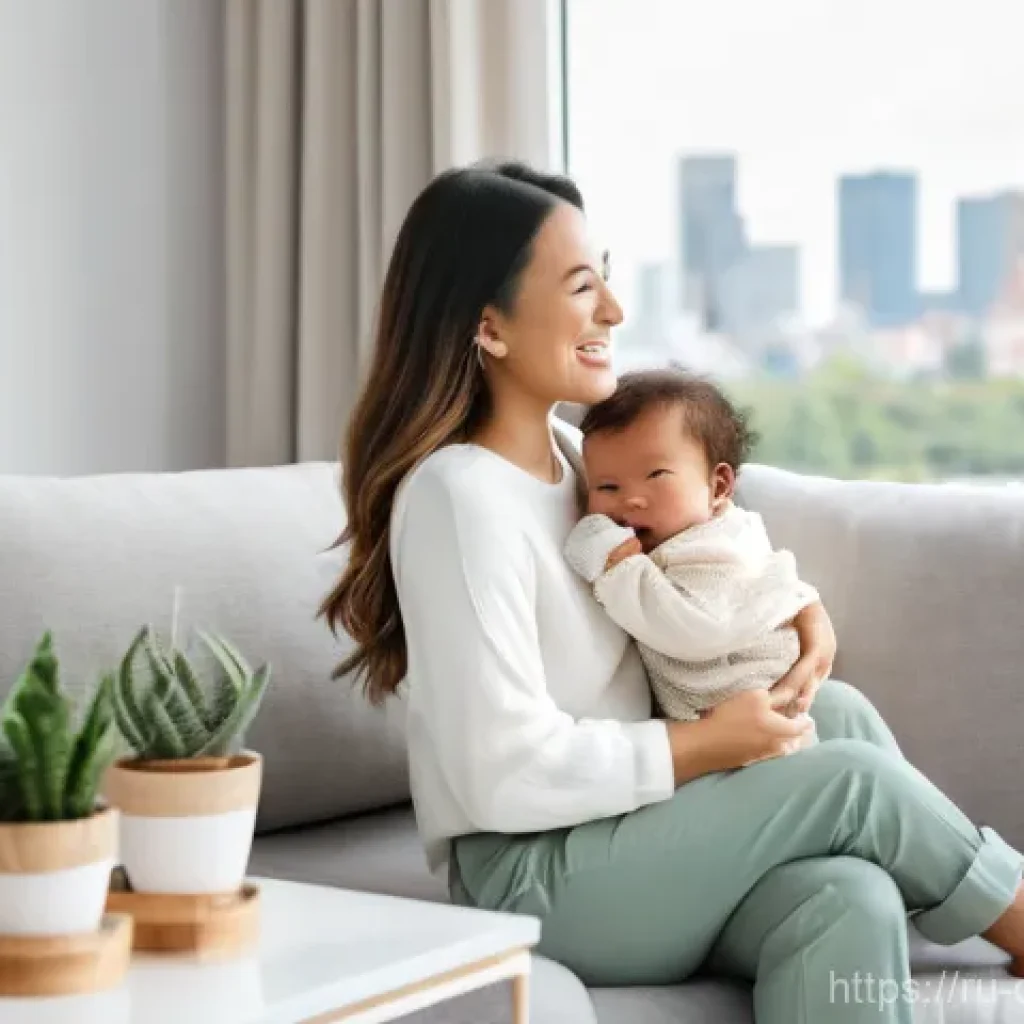 광고 디자인 제작 과정 - **Prompt: Young Mother with Eco-friendly Product in a Modern City Apartment**
    A heartwarming, re...